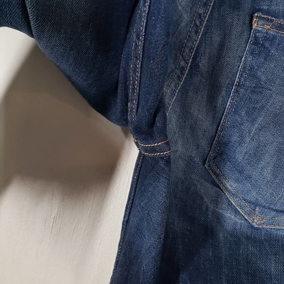 Textile Elizabeth and James Jimi Washed Dye Flare Leg Jeans 30 Blue Released Hem - Picture 8 of 11